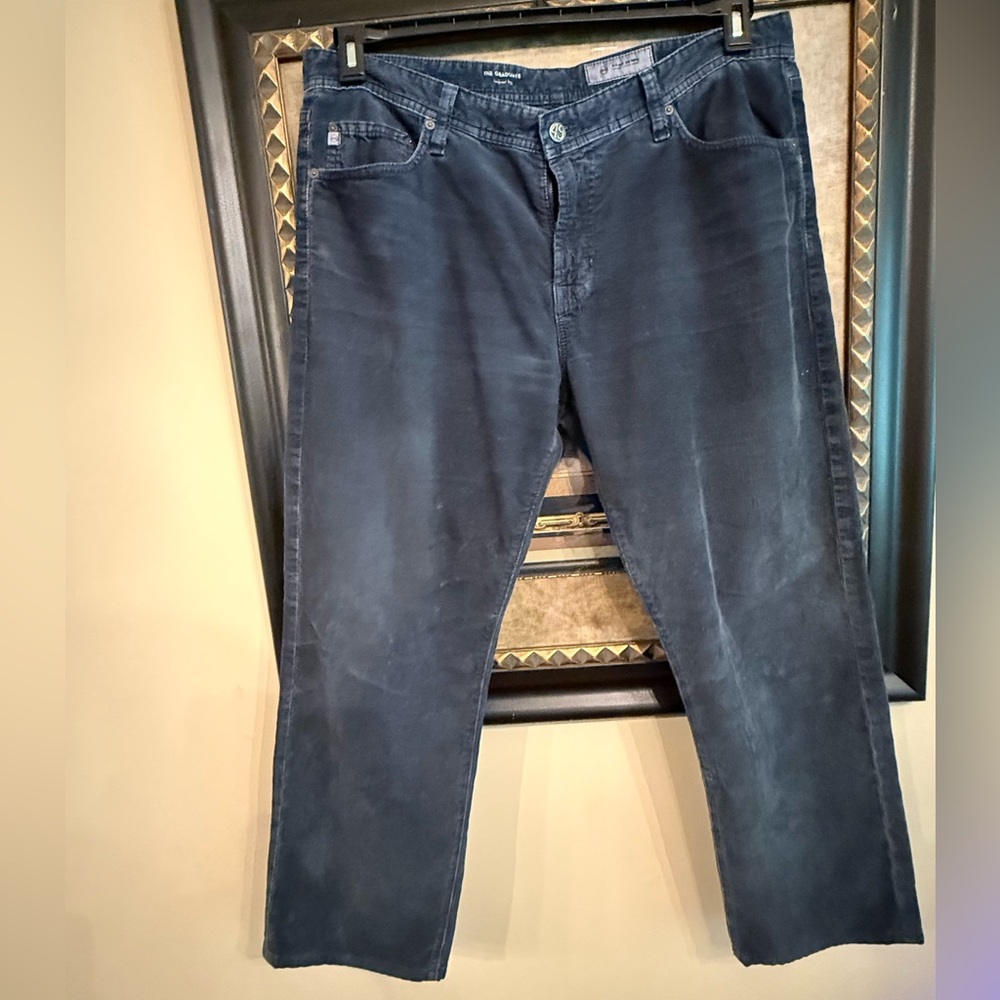 AG Adriano Goldschmied The Graduate Tailored Blue Dark  Mens 36x29 Corduroy